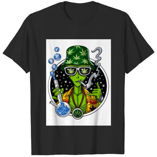 Alien Weed Stoner T-shirt