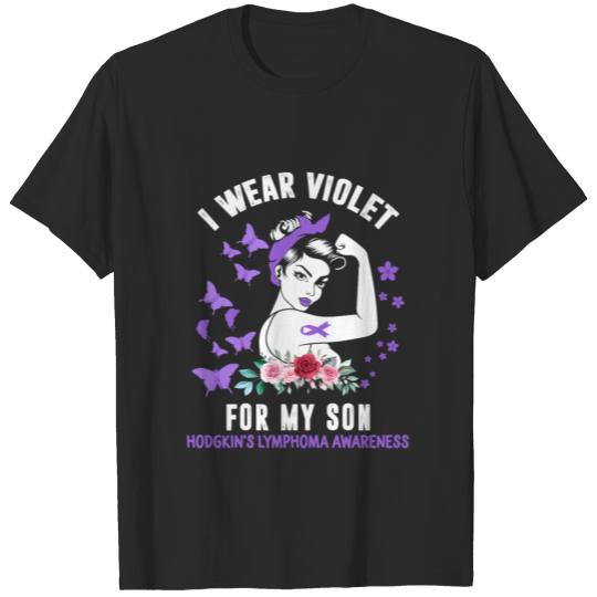 I Wear Violet For My Son Hodgkin's Lymphoma T-shirt