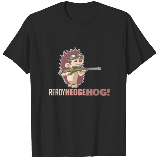 Hedgehog Animal | Sharp Spine Gun Shooter T-shirt