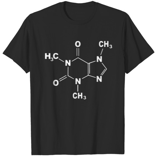 Caffeine Molecule Gamer Nerd Geek Science T-shirt