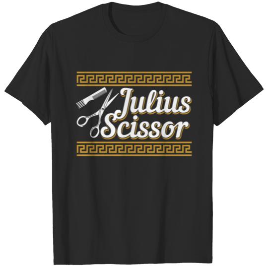 Julius Scissor Barbershop Barber Owner Design T-shirt