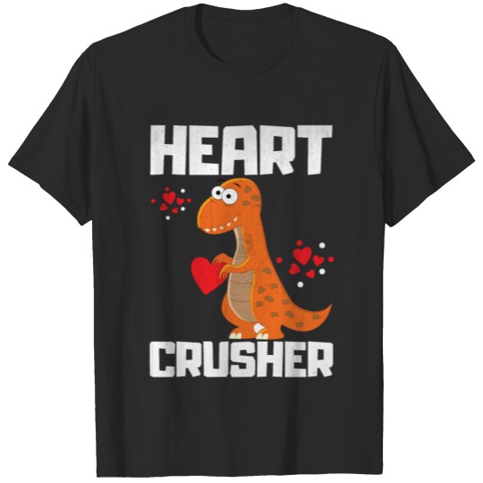Valentines Day T Rex Dinosaur Shirt - Heart Crushe T-shirt