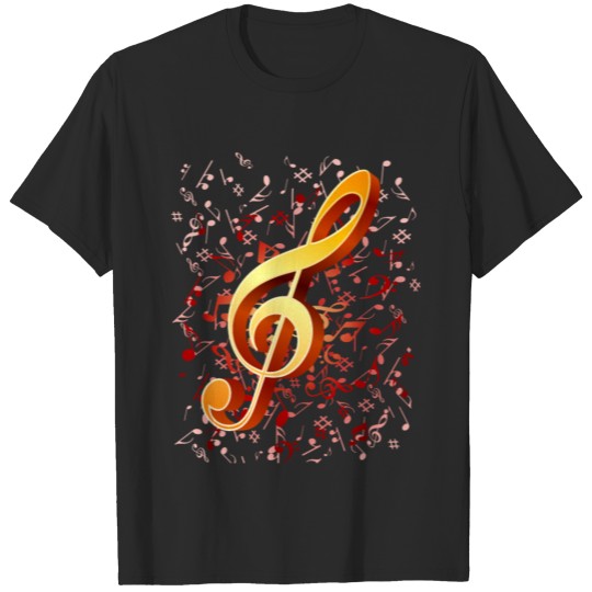 clef treble clef sheet music musician gift T-shirt