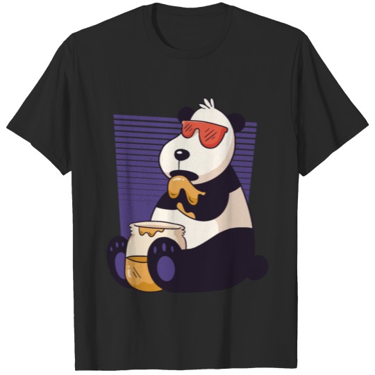 honey eating panda T-shirt