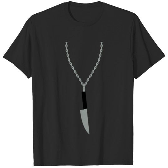 Necklace jewelry knife T-shirt