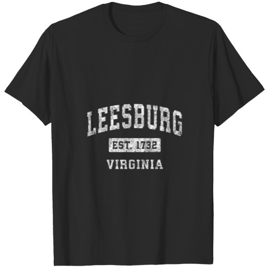 Leesburg Virginia Va Vintage Established Sports De T-shirt
