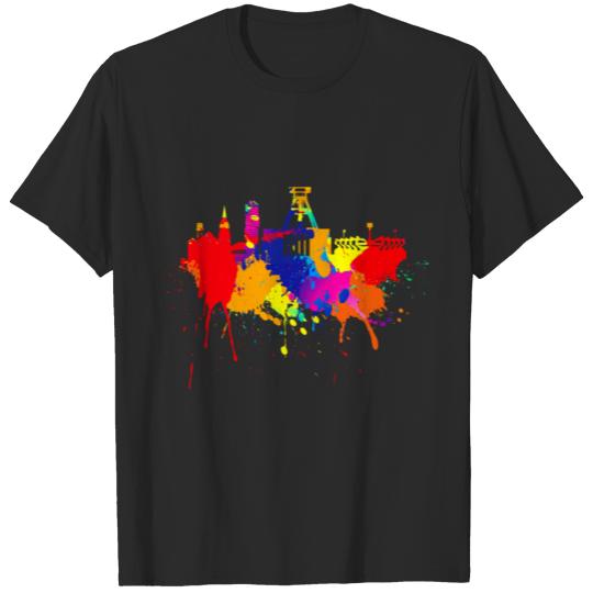 Bochum Skyline Colorful Colors Art I Love Ruhrpott T-shirt