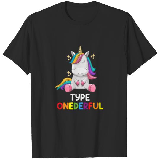 type onederful unicorn diabetes type 1 diabetes T-shirt
