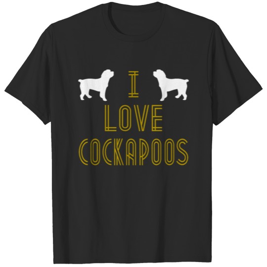 I Love Cockapoos Retro Tee T-shirt