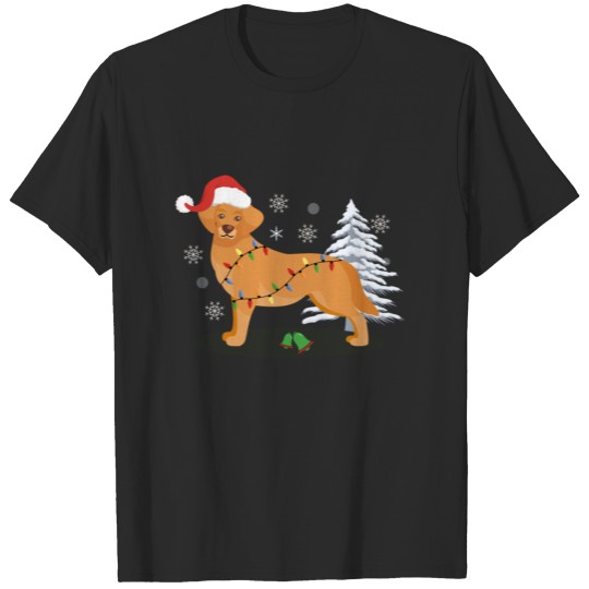 Lighted Golden Retriever Christmas Decoration Cool T-shirt