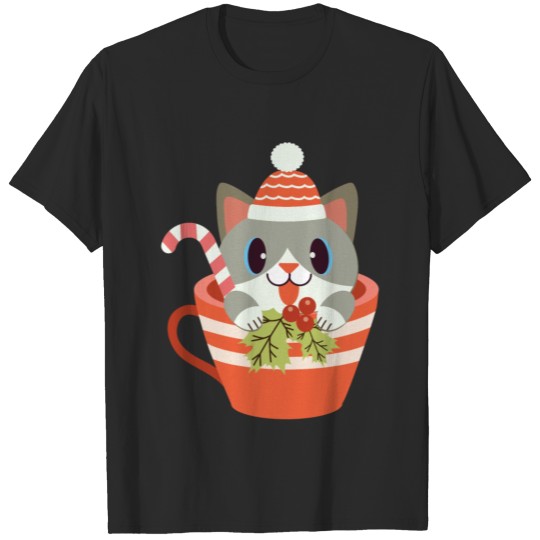 cat lover christmas T-shirt