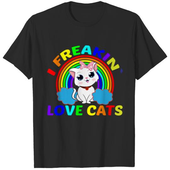 I freakin' love cats t-shirt cute cat person retro T-shirt