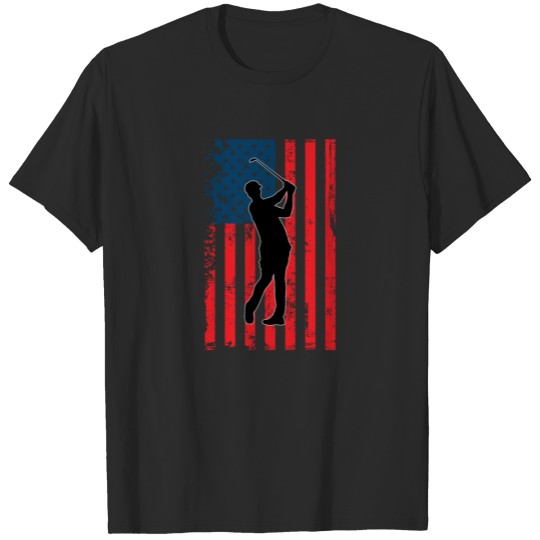 American Flag Golf USA T-shirt