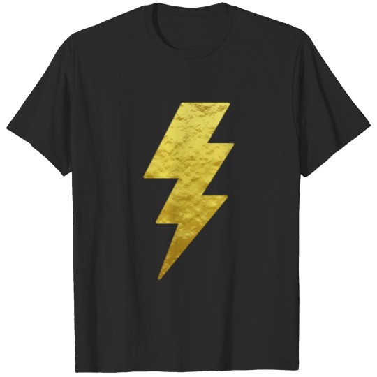Lightning Bolt Tee Gold Printed Top T-shirt