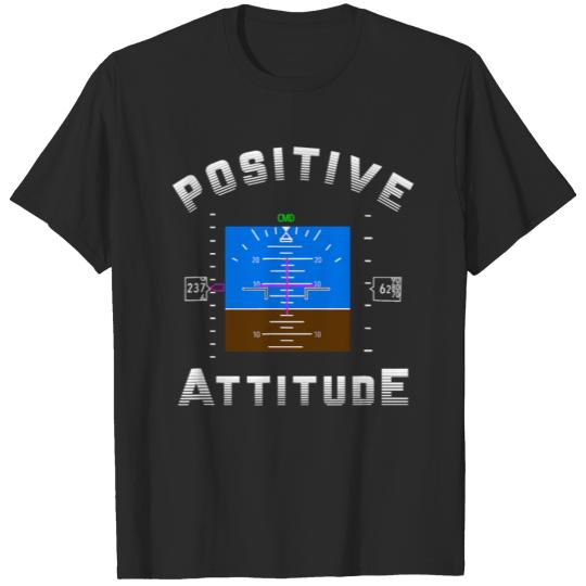 Positive Attitude Aviation Pilot Primary Flight T-shirt