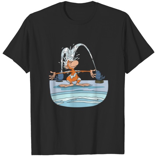 Monkey in water park shower T-shirt