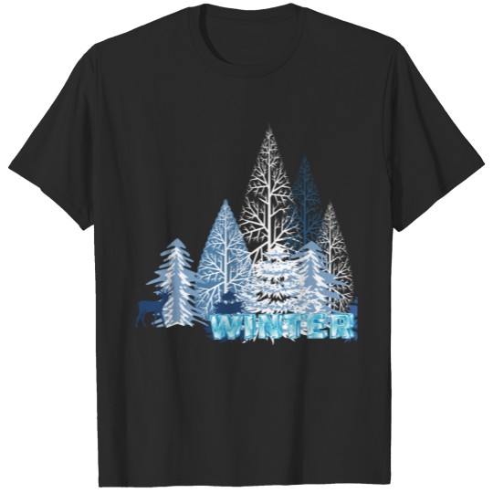 Winter snowflake creative winter blue snowflakes T-shirt