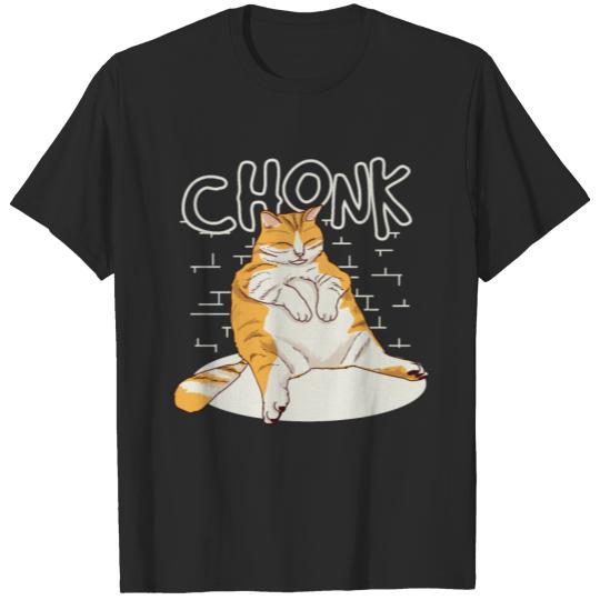 Fat Cat Chonk Scale Chonky Meme Chonker T-shirt