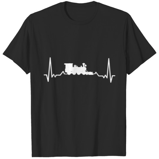 Railway heartbeat locomotive conductor steam locom T-shirt