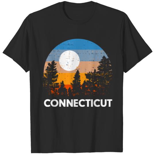 Connecticut Vintage Sunset Roots Outdoors Souvenir T-shirt