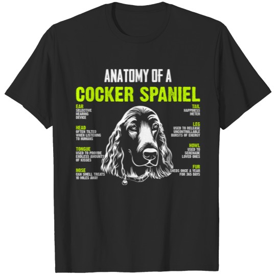 Anatomy Of A Cocker Spaniel Dog’s Part Gift T-shirt