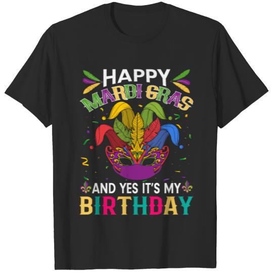 It's My Birthday-Mask and Happy Mardi Gras T-shirt