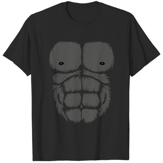 Monkey Gorilla Costume Long Sleeve Shirt Animal Fa T-shirt