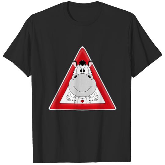 DANGER ATTENTION ZEBRA ANIMAL KIDS BABY FUN T-shirt