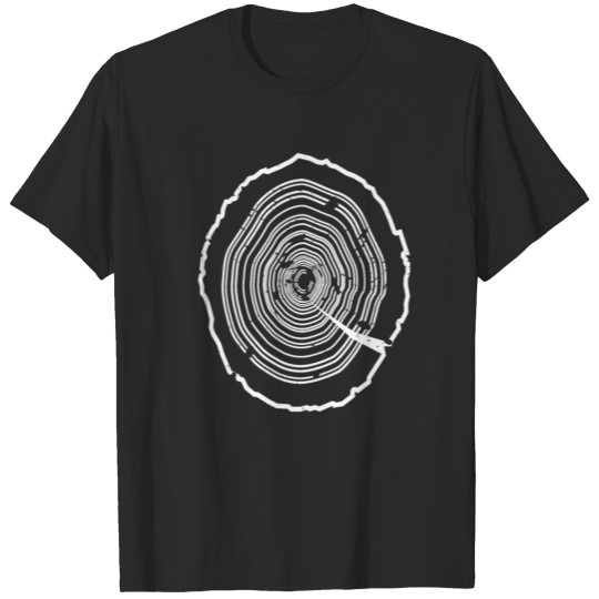 Wood slice tree bark T-shirt