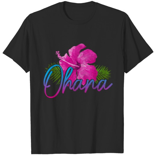 Ohana Hawaiian Hawaii Hibiscus Family Gift T-shirt