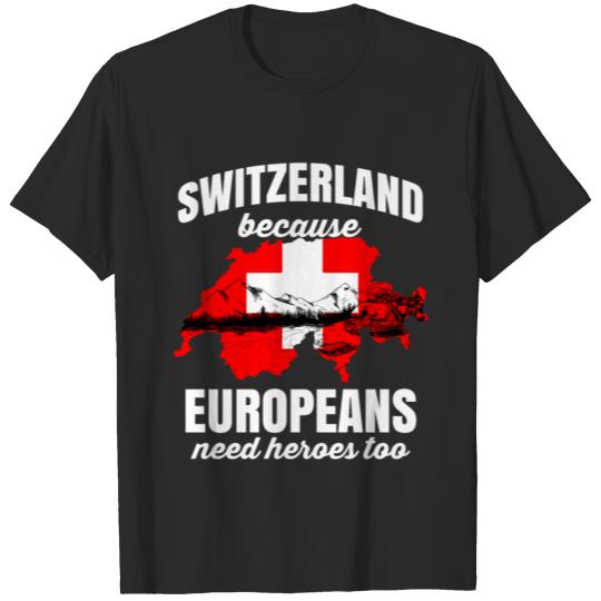 Switzerland Flag Swiss German Bern Zurich Alps T-shirt