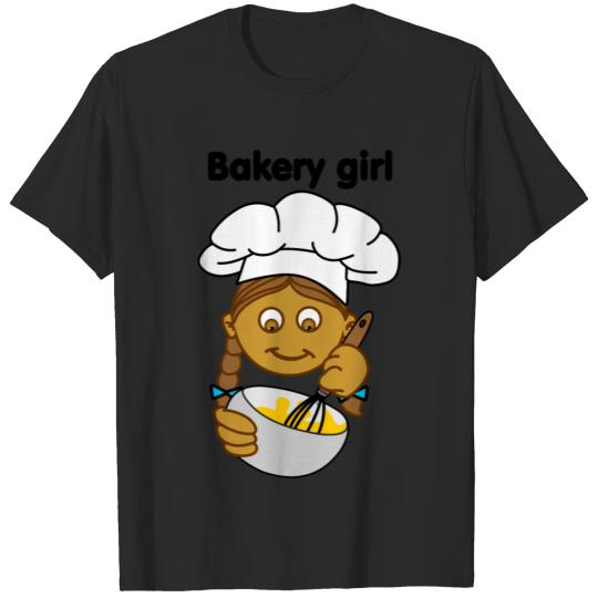 Bakery brown girl with text 'Bakery girl' T-shirt