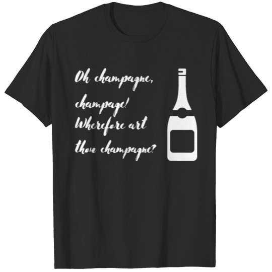 Oh champagne White side T-shirt