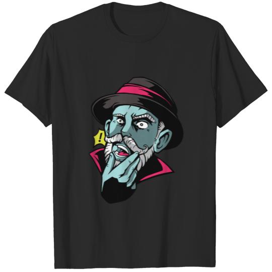 Surprised man with hat T-shirt