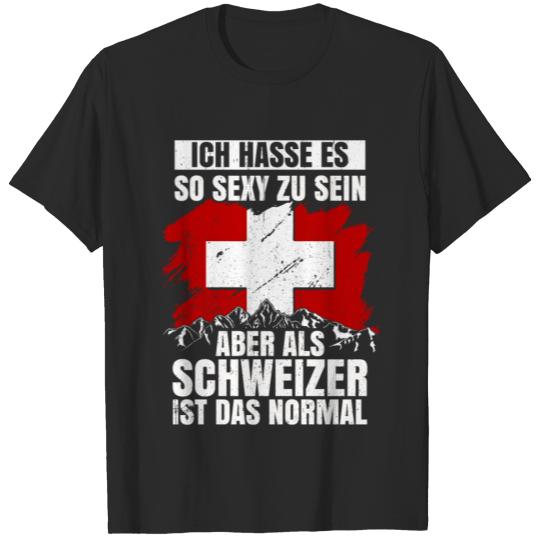 Switzerland Flag Zurich Alps Swiss German Bern T-shirt