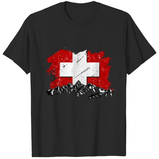 Switzerland Flag Zurich Bern Alps Swiss German T-shirt