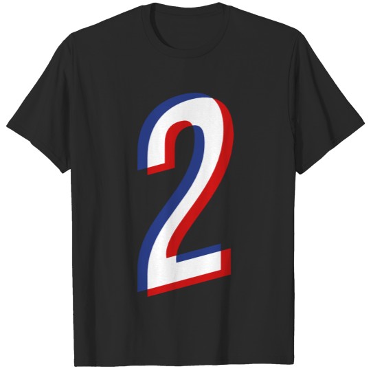 2 jersey number usa - colors can be changed T-shirt
