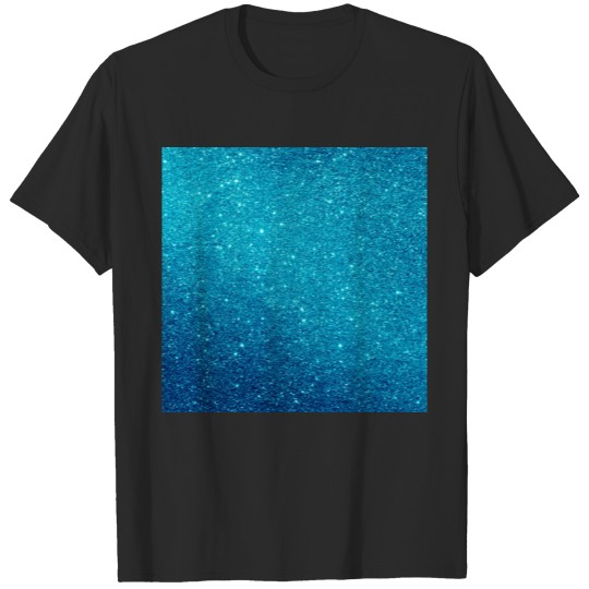 Blue Glitter Pattern T-shirt