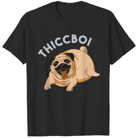 Thiccboi Thicc Boi Funny Fat Dog Meme Gift Tee T-shirt