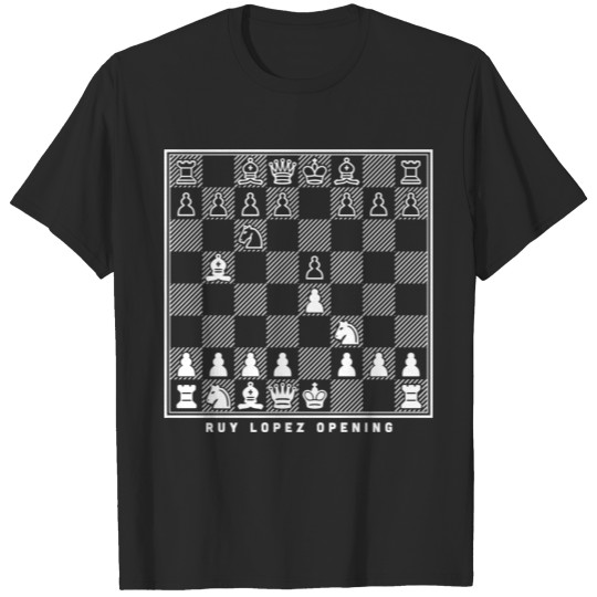 Ruy lopez opening chess board - chess player gift T-shirt