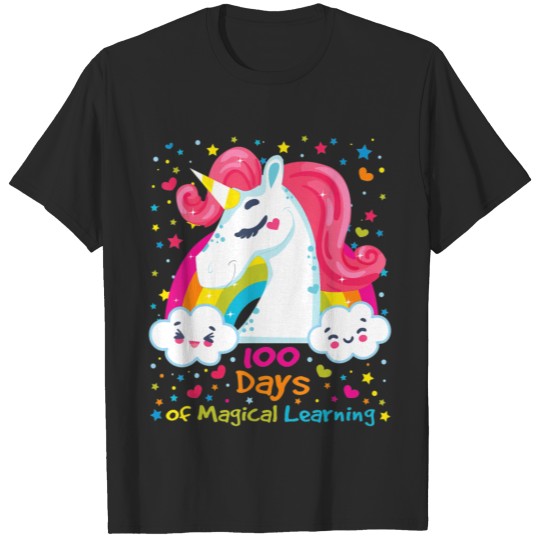 Adorable 100th Day of School Unicorn Shirt T-shirt