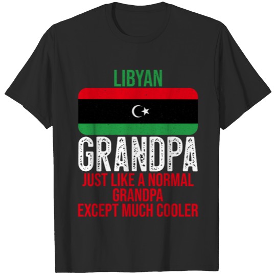 Libyan Grandpa Libya Flag For Father's Day T-shirt