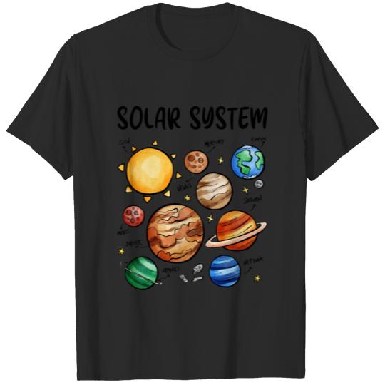 Solar System Planets Astronomy Space Science Boys T-shirt