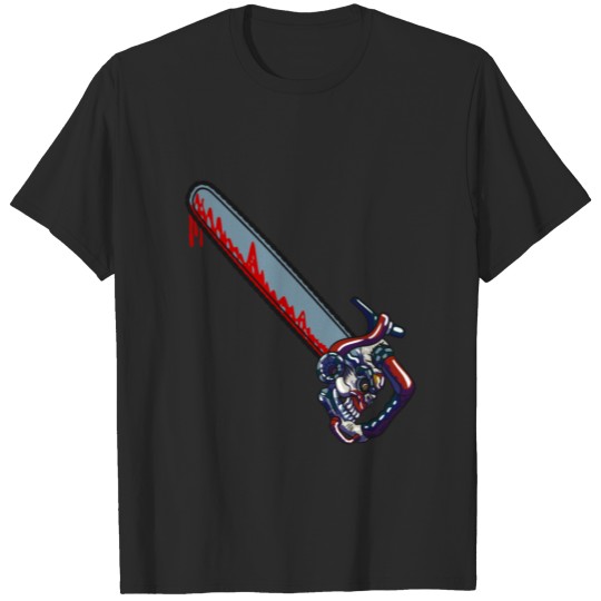 Horror Bloody Chainsaw T-shirt