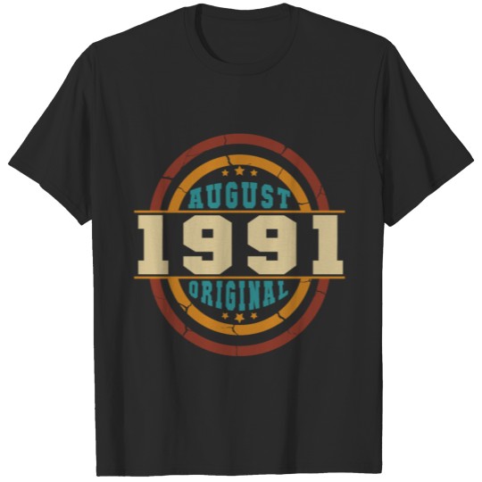 August 1991 Vintage Gift T-shirt