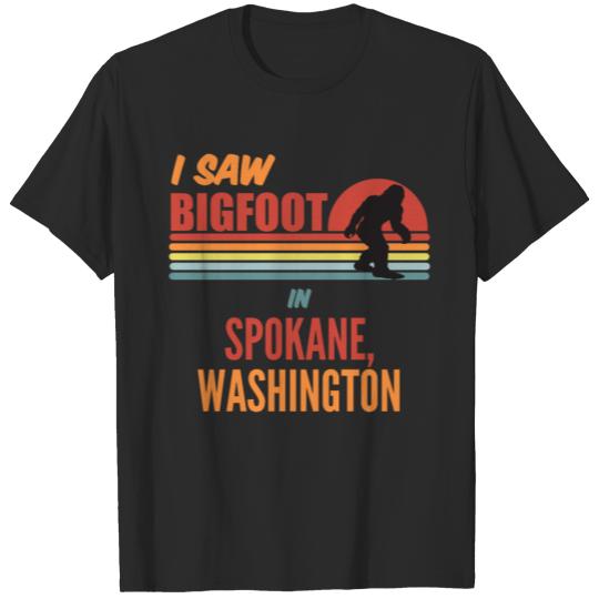 I Saw Bigfoot In Spokane Washington T-shirt