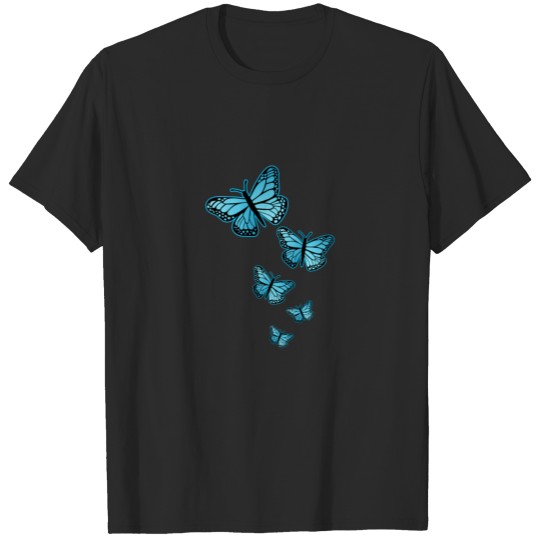 Butterfly Blue Monarch Butterflies Tattoo Gift Die T-shirt