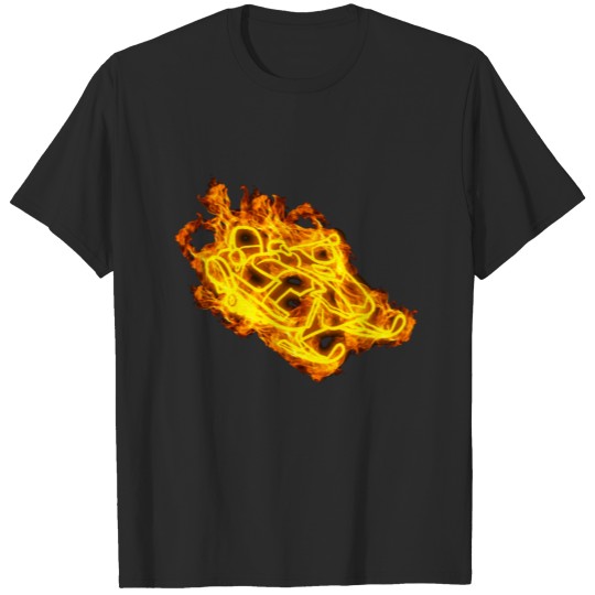 Fire Snowmobile Snowmobiling T-shirt