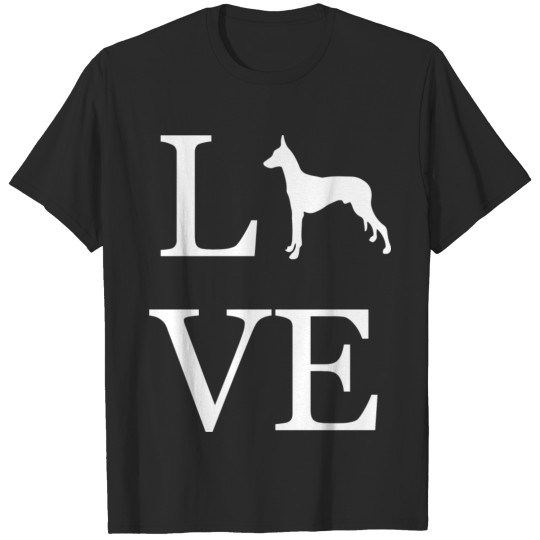 I Love Pharaoh Hound Dog Silhouette Animal Gift Pe T-shirt
