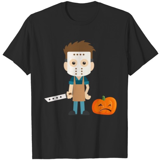 Halloween characters and spooky pumpkins T-shirt